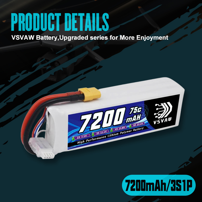 VSVAW 3S Lipo Battery 11.1V 72 - огляд і ціна Drone Battery Adapter