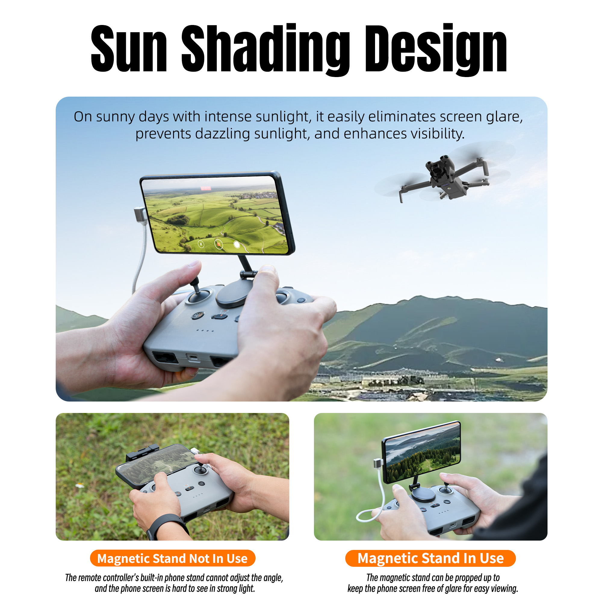 Adjustable Magnetic Phone Stan - огляд і ціна Drone Tablet Mount