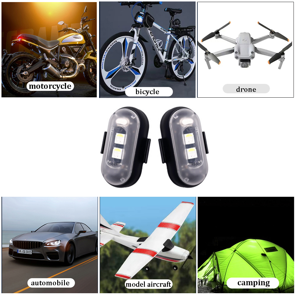 10x 4x 8Colors Wireless LED Dr - огляд і ціна Drone Strobe Light