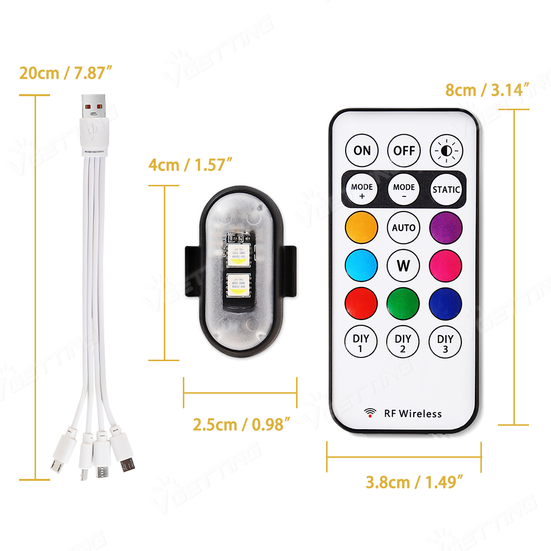 4Pcs Mini Drone Strobe Light 8 - огляд і ціна Drone Strobe Light