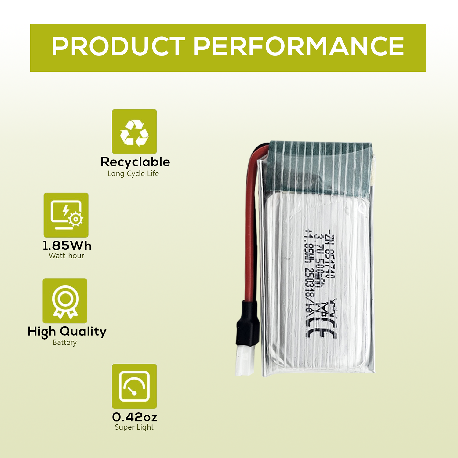 5Pcs 3.7V 500mAh LiPo Batterie - огляд і ціна Drone Power Bank